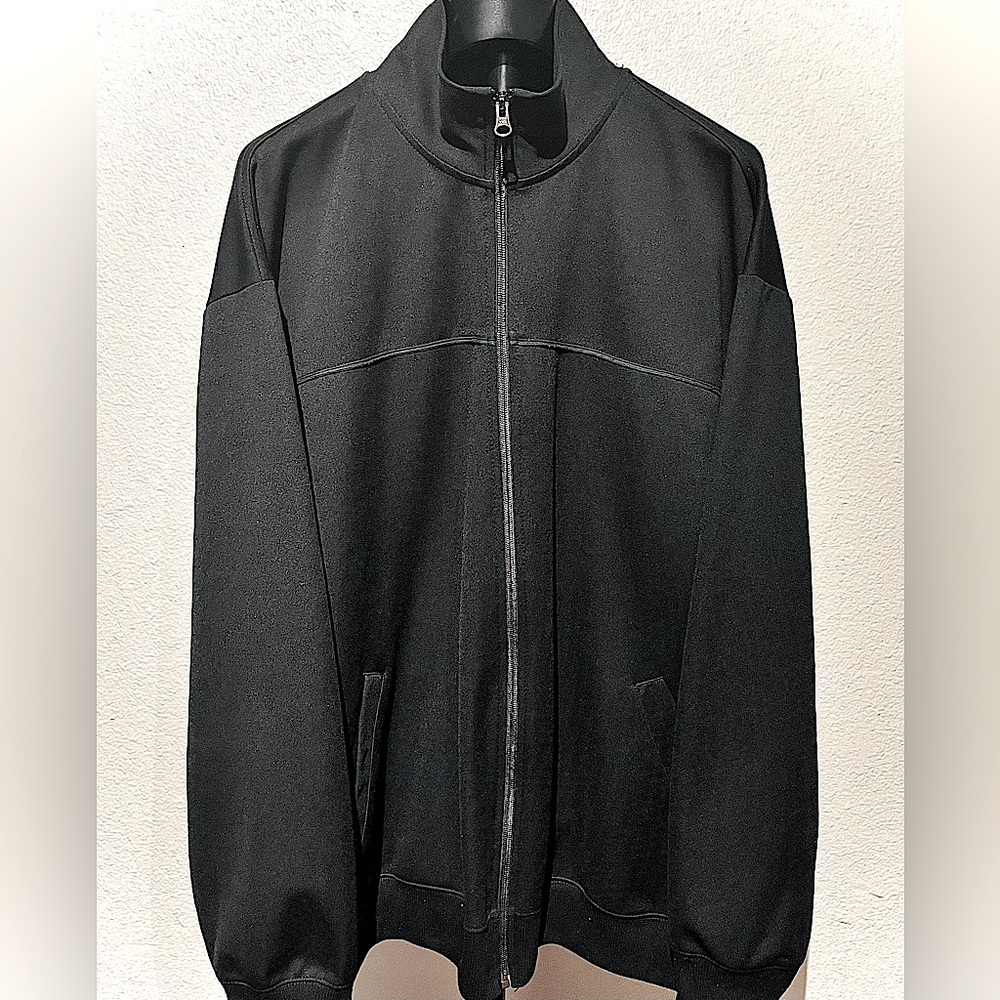 Vintage Black Como Athletics Coolmax Zip Sweatshirt / Track Jacket - Size XL